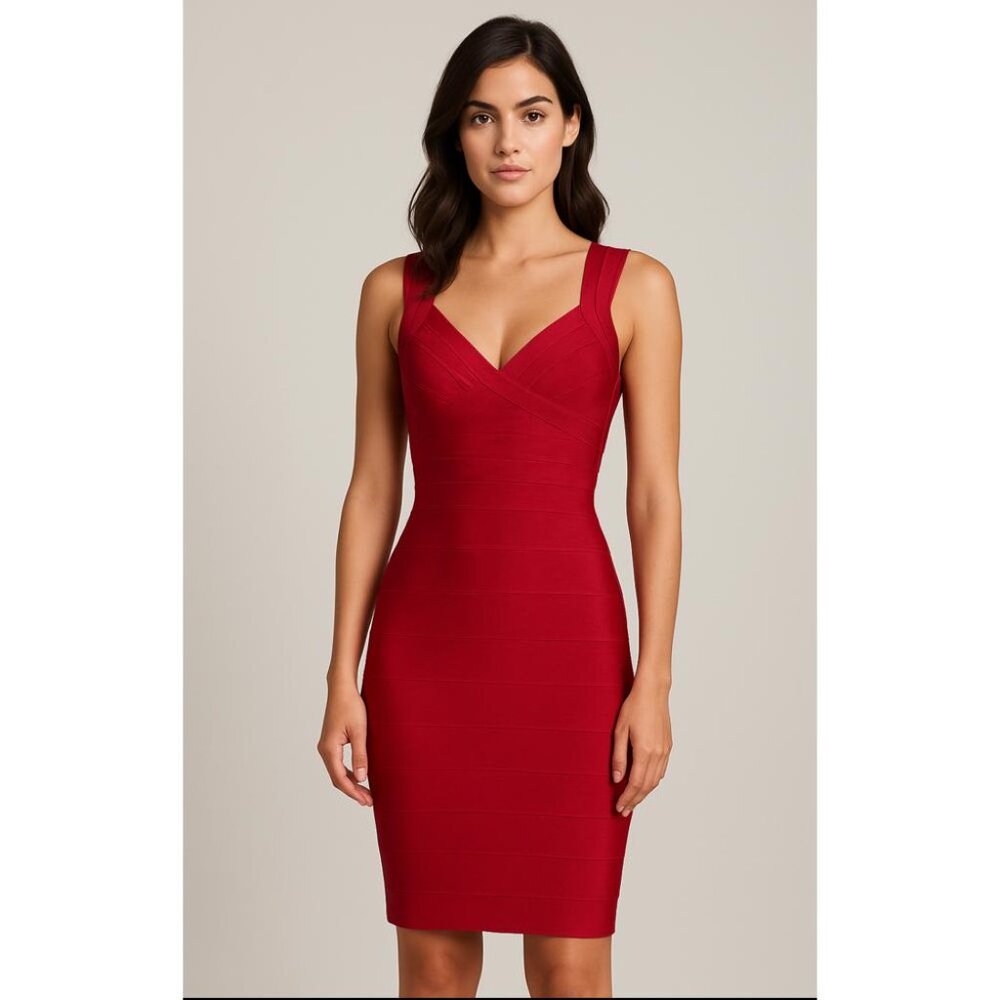 Guess VTG Bodycon Corset Dress red Sz.M